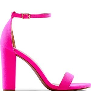 Barbie Pink Women's Hi-Chunk High Heel Pump Sandals 8.5